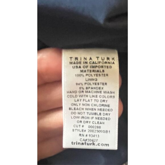 (SOLD) Trina Turk Wide Leg Fully Lined Hidden Zipper Side Stripe Pants - Size 6 - Picture 8 of 9